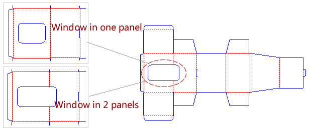 參數化盒型設計之下拉選項-開窗樣式